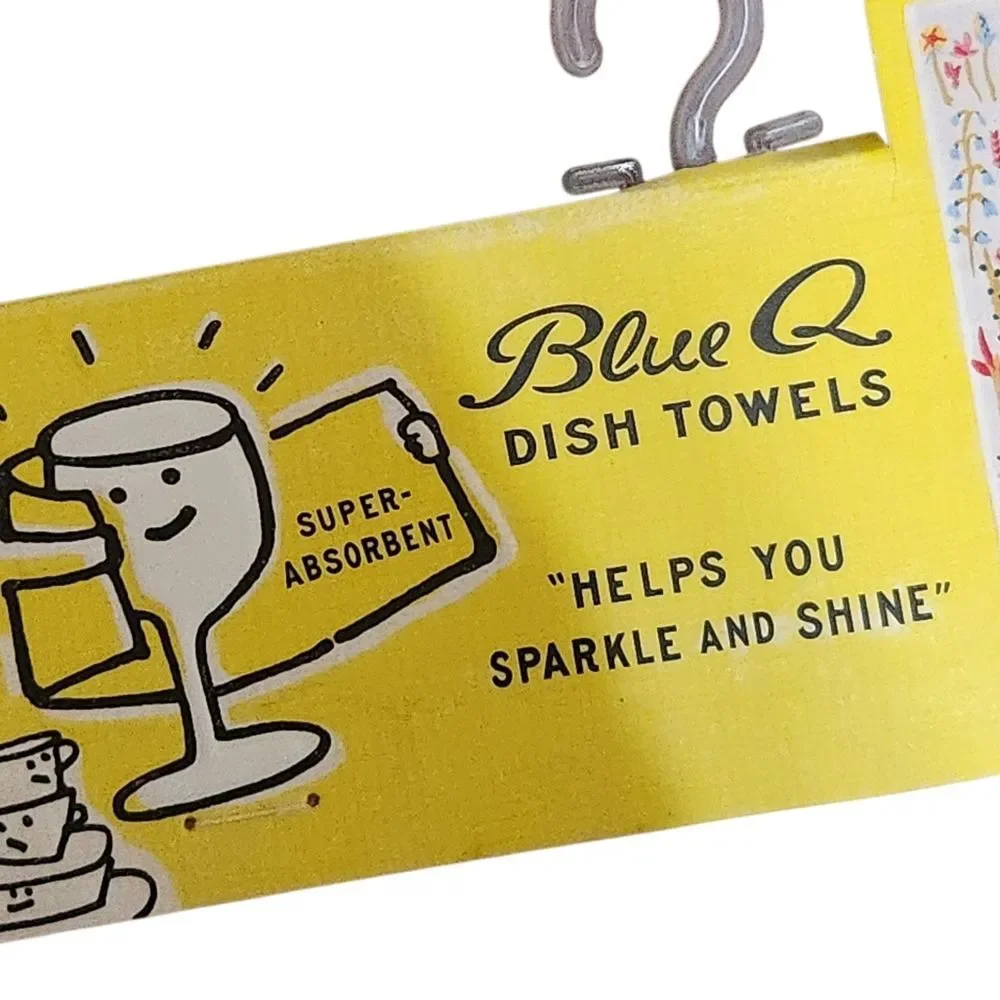 Blue Q Dish Towel 21x28 Born Alone Die Alone in the middle CEREAL New with Tags